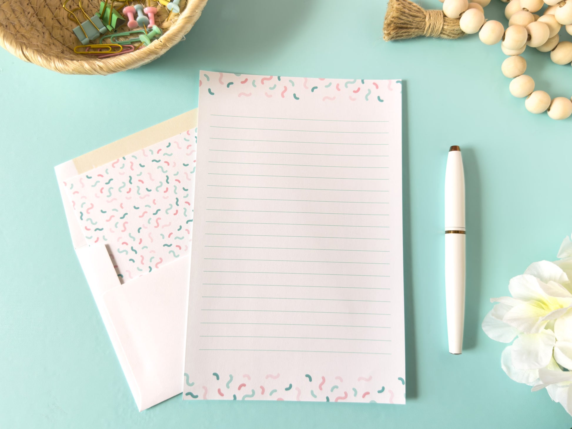 JW Letter Writing A4 Pad Stationery Paper Lined Gift Notepad